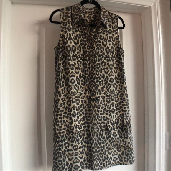 Equipment Lucida Sleeveless Leopard Print Dress - Picture 1 of 4
